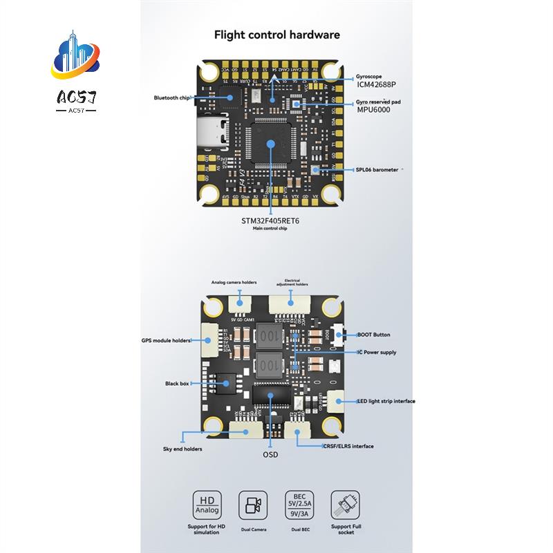 F405 Flight Controller - AC57-F465 V3 FC & ESC FPV