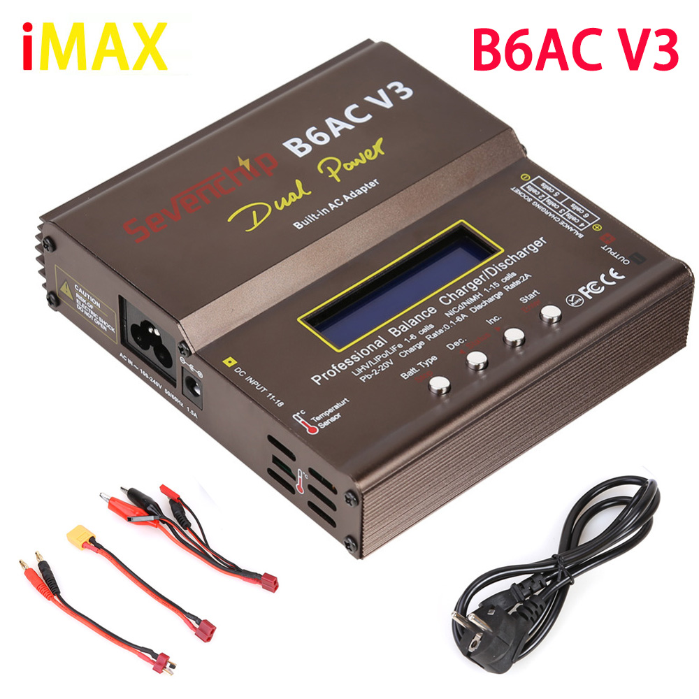 Balance Charger Rc - 80W IMAX B6AC V3 バランス充電器電源、RCヘリコプター用、Re-peak NiMH