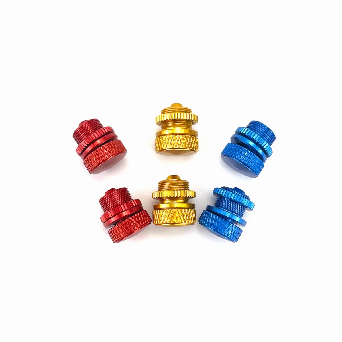 Smoke Stopper - 2個入り KUZA CNC合金製 燃料フィラードットプラグ パイプポート RC航空機用