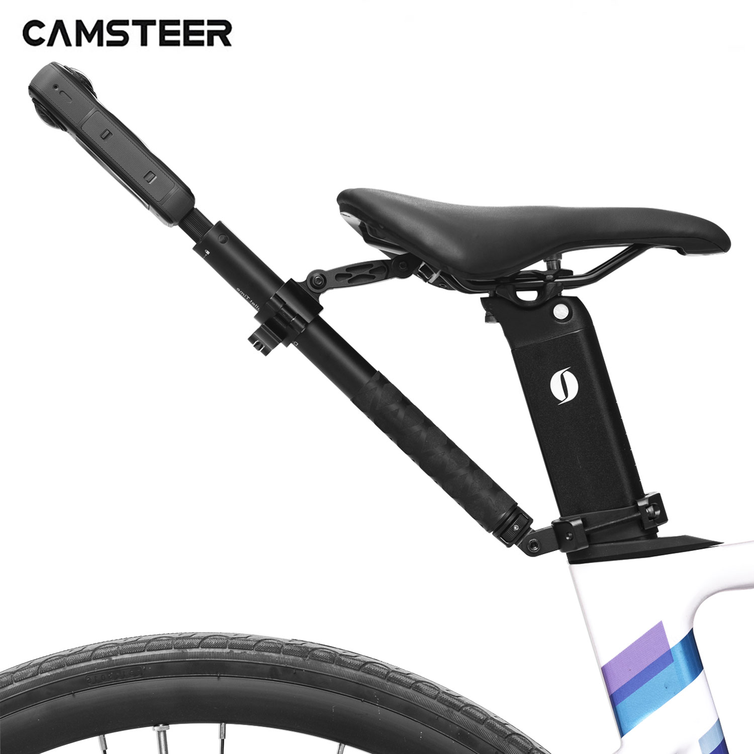 Runcam Camera - Camsteer プレミアム自転車ポストシート3人目視点マウント GoPro Max2 Hero 13