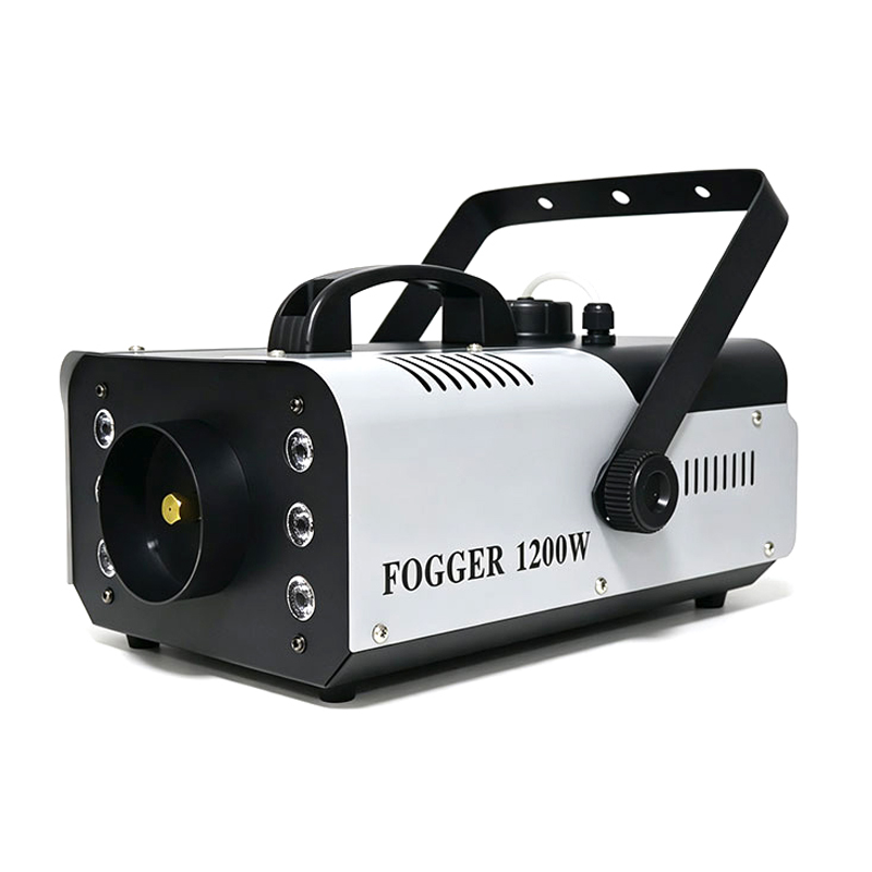 Smoke Stopper - 1200W LEDフォグマシン 6色ワイヤレスリモコン 2Lタンク 10m噴射距離 4分急速予熱