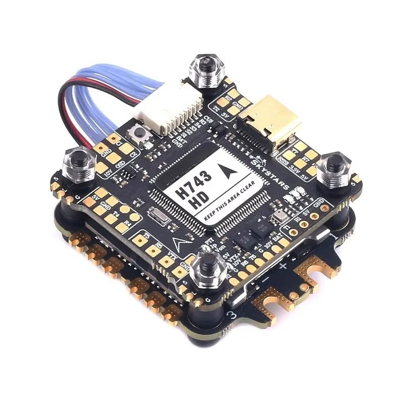 4 In 1 Esc - SKYSTARS H743 デュアルジャイロ搭載フライトコントローラー。KM60 60A BLHELI_32 4-in-1