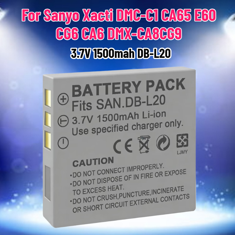 Drone - 3.7V 1500mah DB-L20 バッテリー Sanyo Xacti
