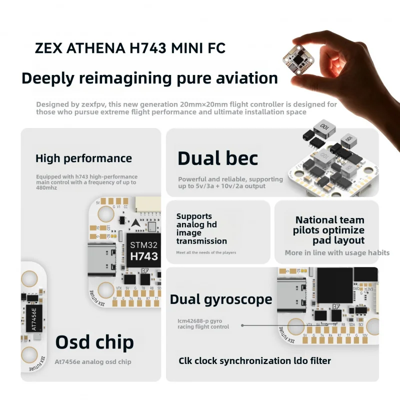 SkyDElZEX ATHENA H743 ミニフライトコン - Betaflight Fc のレビューと価格