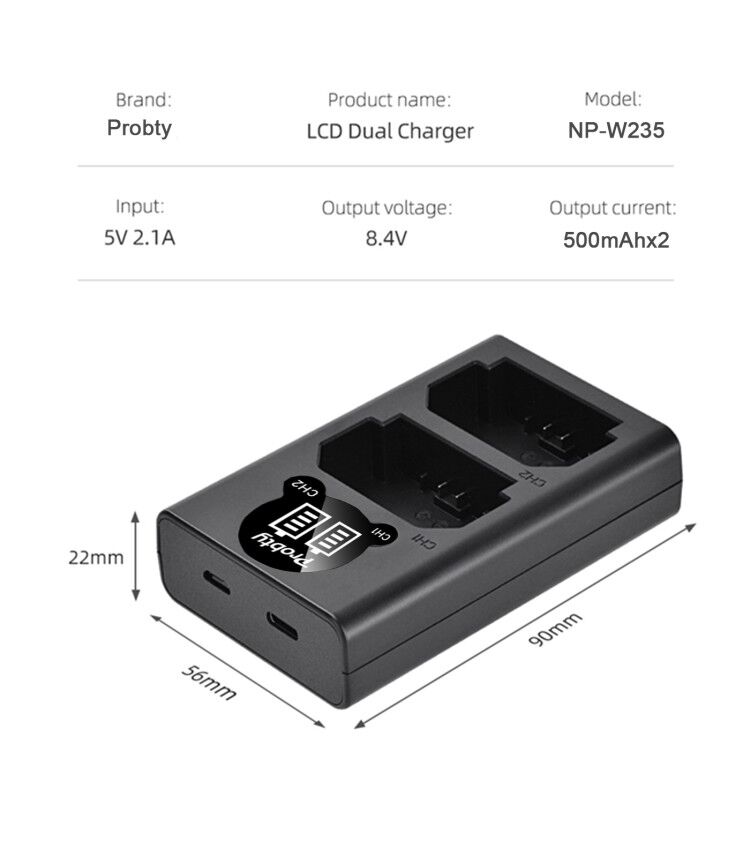 2200mAh NP-W235 NP W235 バッテリー  - Drone のレビューと価格