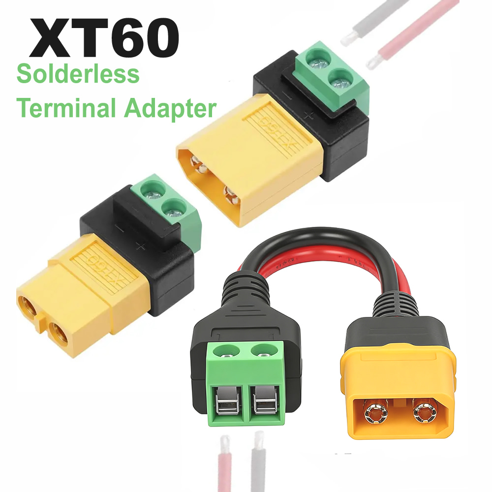 はんだ不要の2ピン-XT60オス-メスアダプターコネクター、 - Balance Charger Rc のレビューと価格