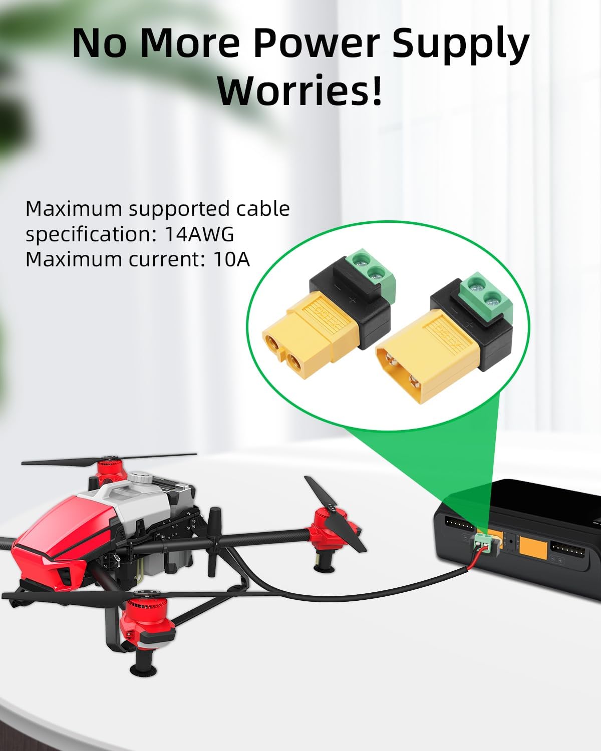 はんだ不要の2ピン-XT60オス-メスアダプターコネクター、 - Balance Charger Rc のレビューと価格